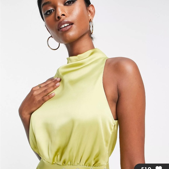 Chartreuse Midi Dress - Picture 3 of 5